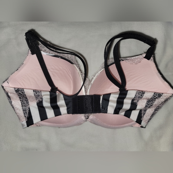 Victoria Secret Pink Lace Very Sexy Push Up Bra 32DDD striped NWT - Picture 2 of 5